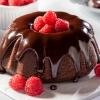 Chocolate Ganache on Bundt Cake