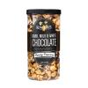 A tub of Kowalski's Dark, Milk & White chocolate candy popcorn