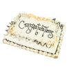 Congratulations Confetti and Streamers Cake