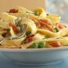 Fettuccine Carbonara with Pancetta and Peas