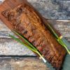 Rack of ribs on cutting board