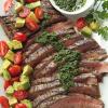 Chimichurri Flank Steak with Tomato-Avocado Salad