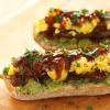 Open-Faced Mexican Scrambled Egg Sandwiches