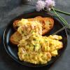 Soft Scrambled Eggs with Salmon and Chèvre